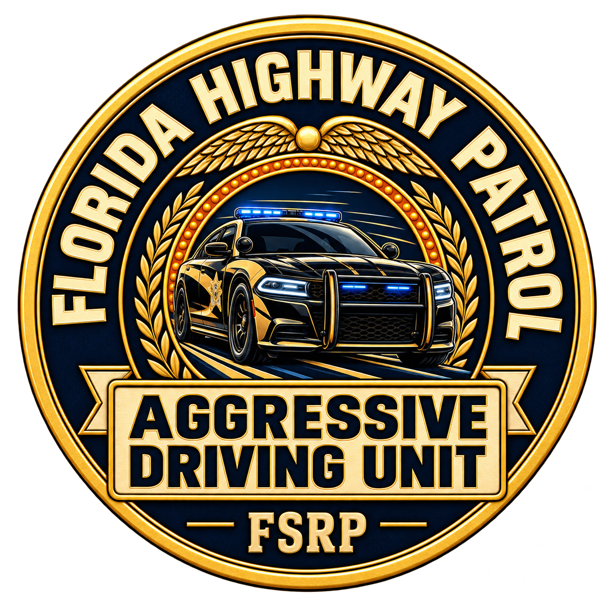 ADU — Aggressive Driving Unit pursuit-car badge